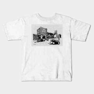 Bury St Edmunds Abbey Gate Ink Sketch Kids T-Shirt